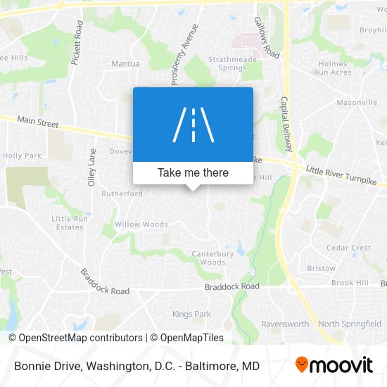 Mapa de Bonnie Drive