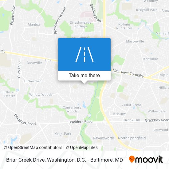 Briar Creek Drive map
