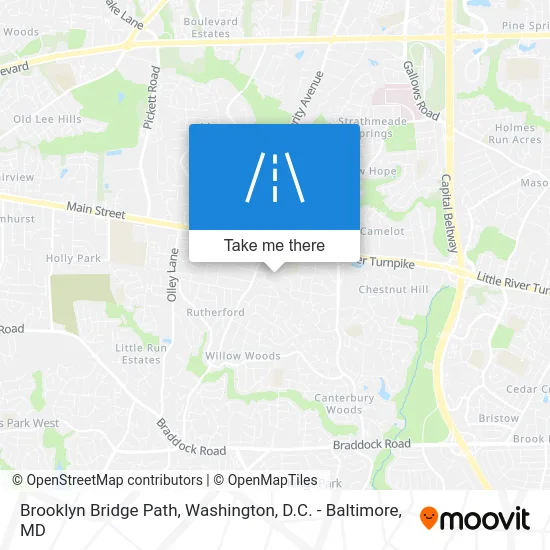 Brooklyn Bridge Path map