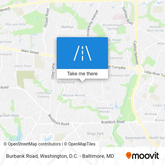 Mapa de Burbank Road
