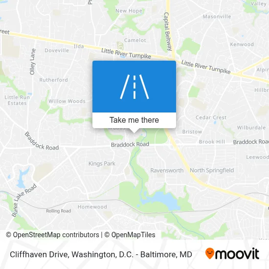 Cliffhaven Drive map