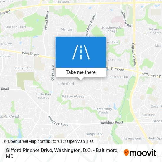 Gifford Pinchot Drive map