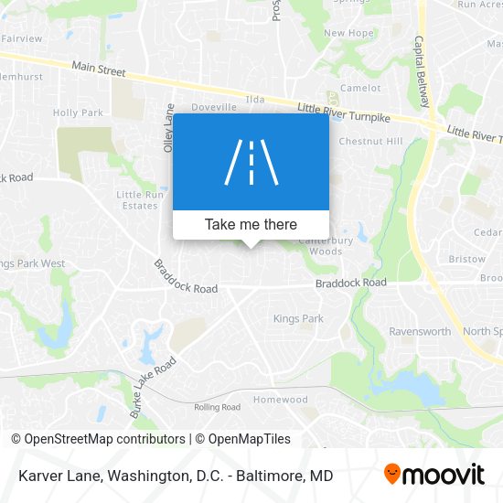 Karver Lane map