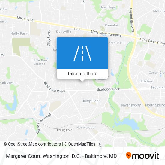 Margaret Court map