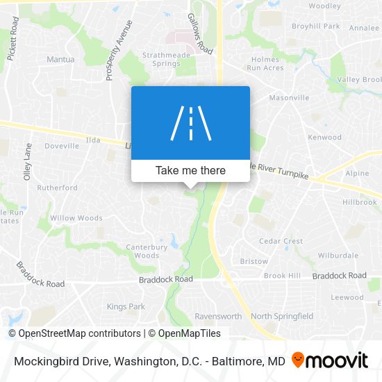 Mockingbird Drive map