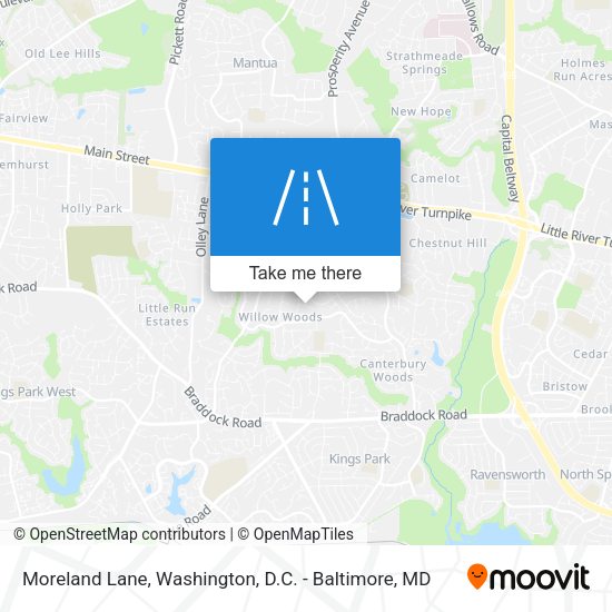 Mapa de Moreland Lane