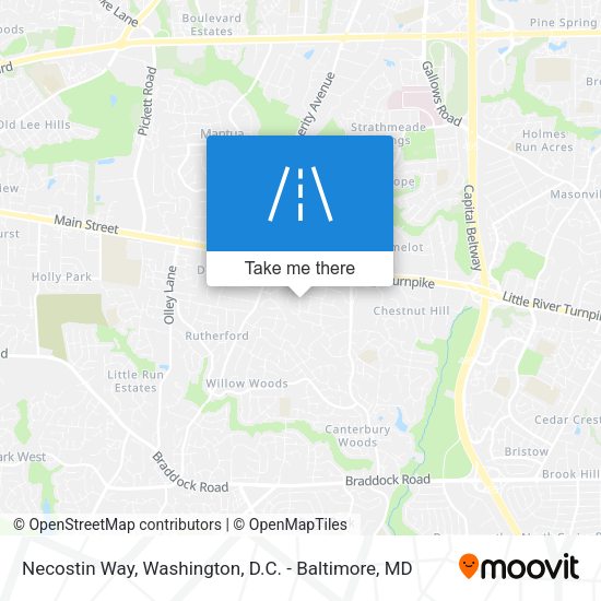Necostin Way map