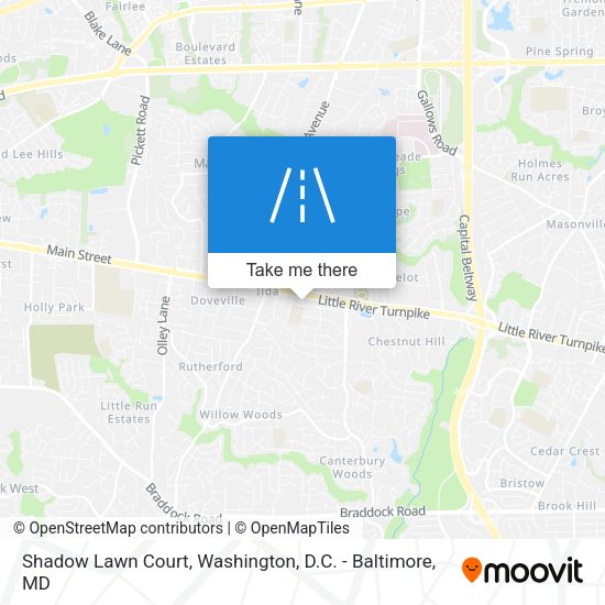 Shadow Lawn Court map