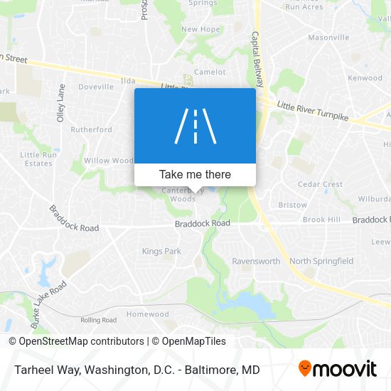 Mapa de Tarheel Way
