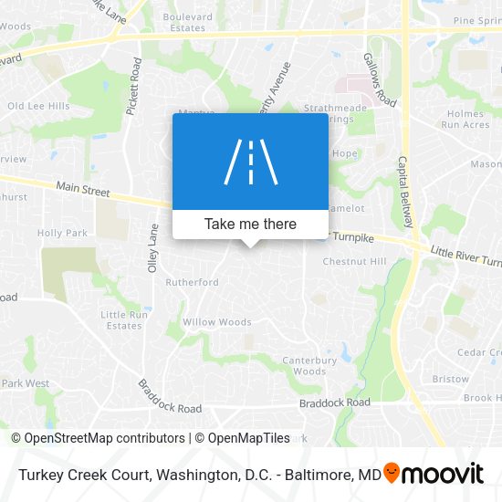Turkey Creek Court map