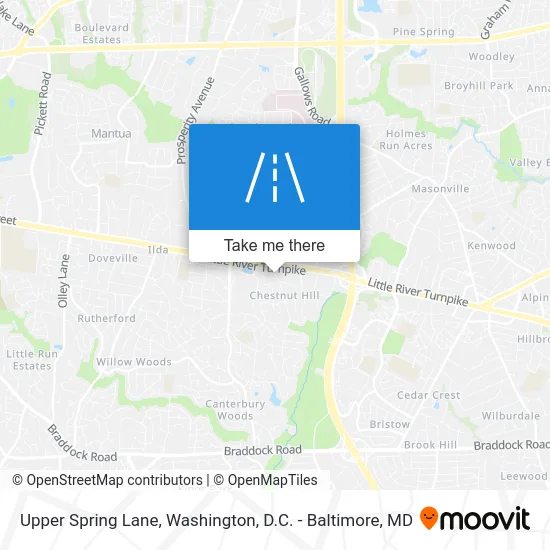 Upper Spring Lane map