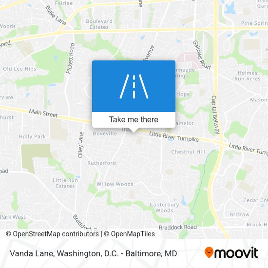 Vanda Lane map
