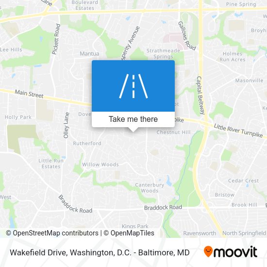 Wakefield Drive map