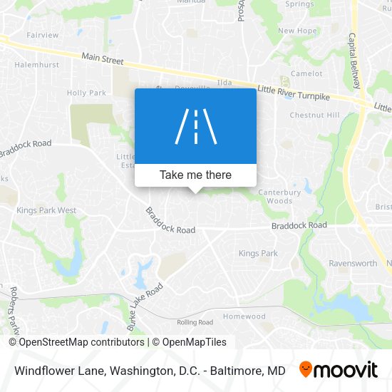Windflower Lane map