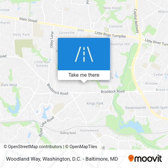 Mapa de Woodland Way
