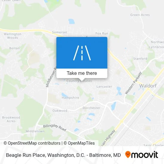 Beagle Run Place map