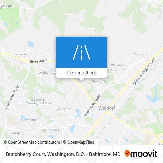 Bunchberry Court map