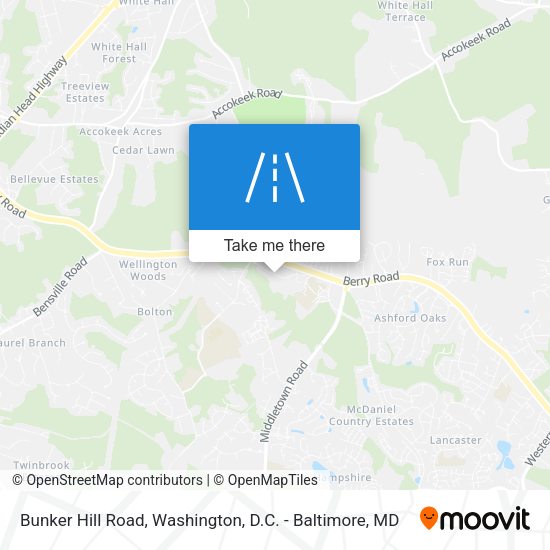 Bunker Hill Road map