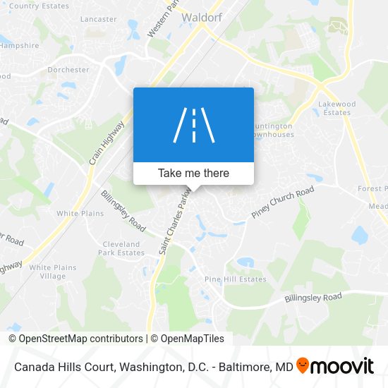 Canada Hills Court map