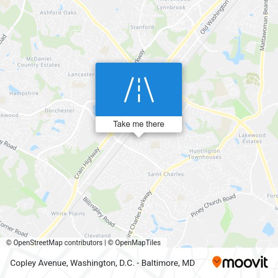 Copley Avenue map