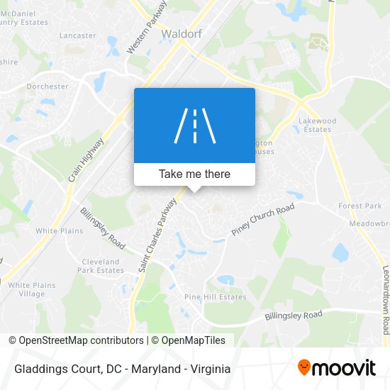 Gladdings Court map