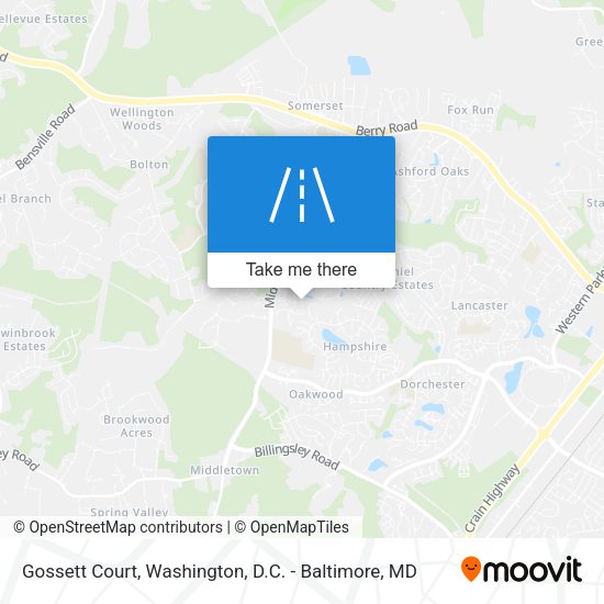 Mapa de Gossett Court
