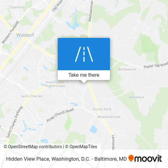 Hidden View Place map