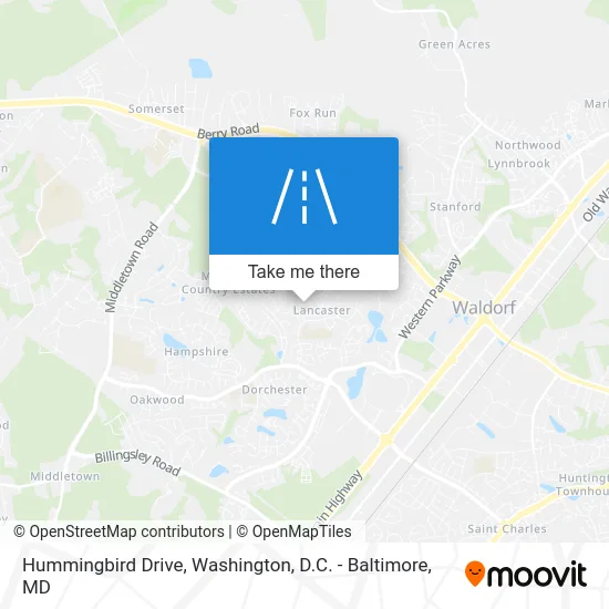 Hummingbird Drive map
