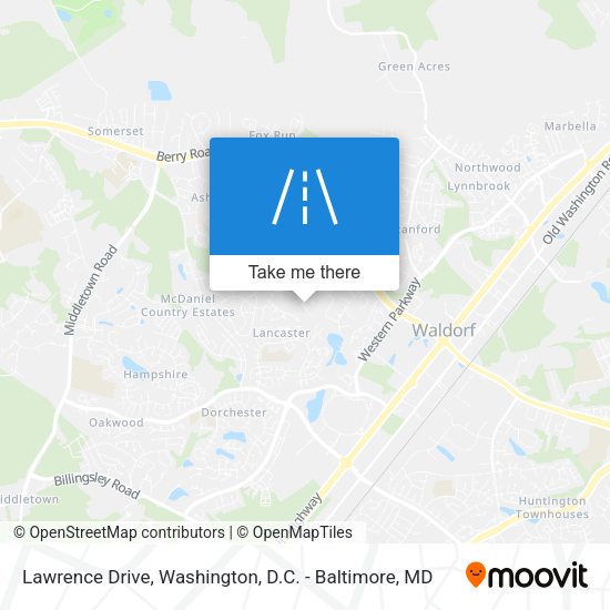 Mapa de Lawrence Drive