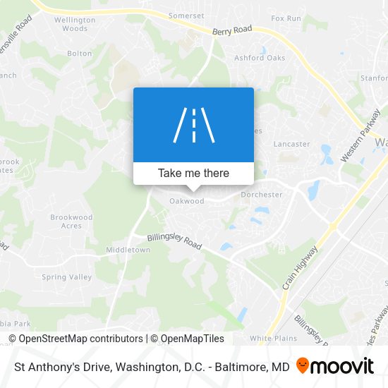 St Anthony's Drive map