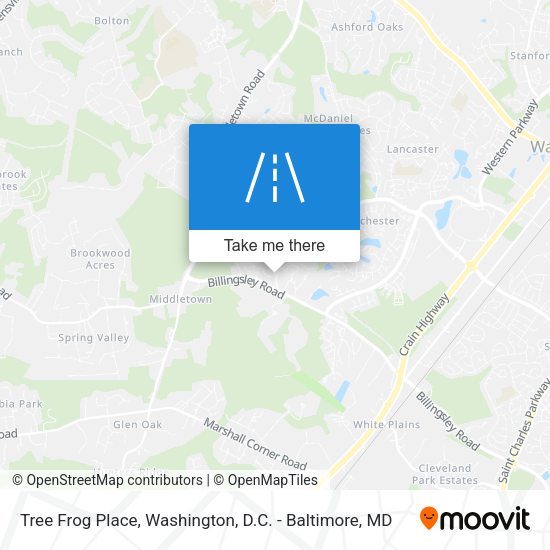 Mapa de Tree Frog Place
