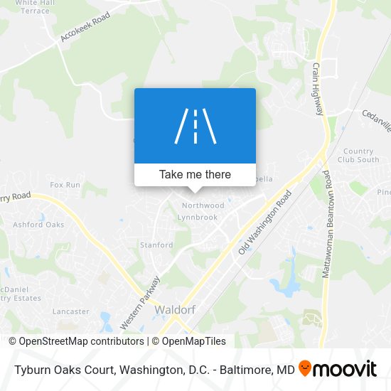 Tyburn Oaks Court map