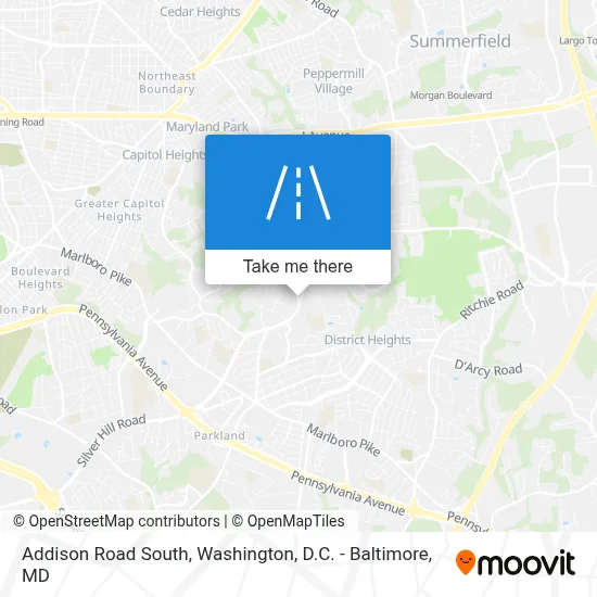 Addison Road South map