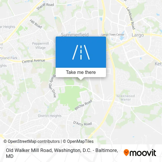 Old Walker Mill Road map