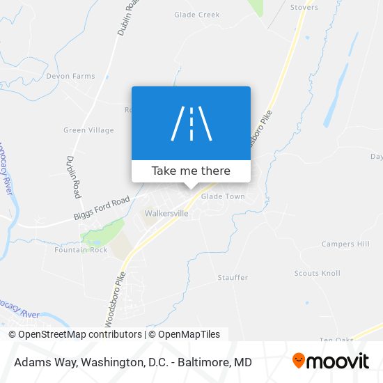 Adams Way map