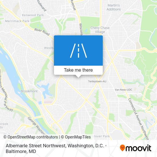 Albemarle Street Northwest map