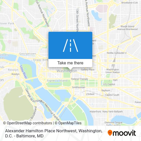 Mapa de Alexander Hamilton Place Northwest