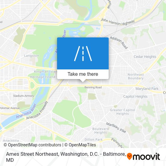 Mapa de Ames Street Northeast