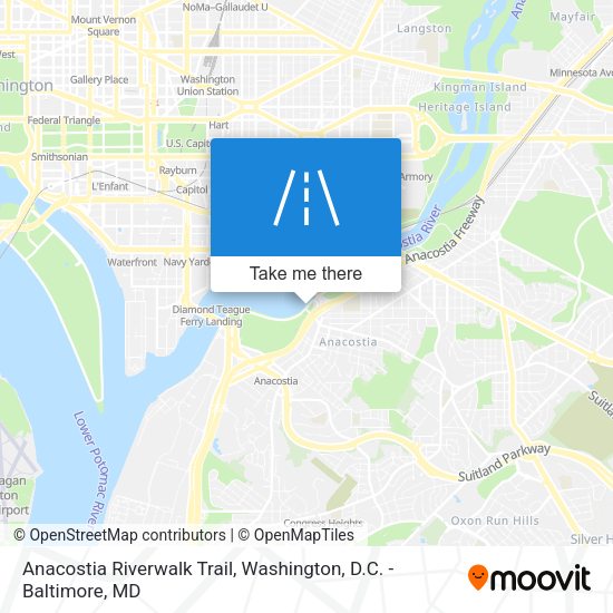 Anacostia Riverwalk Trail map