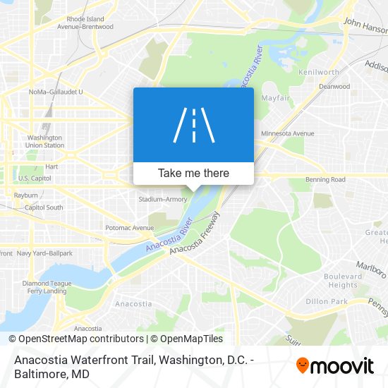 Anacostia Waterfront Trail map