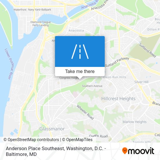 Anderson Place Southeast map