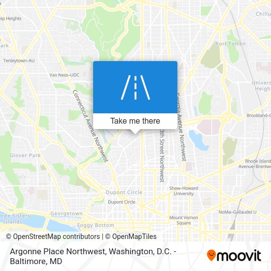 Argonne Place Northwest map