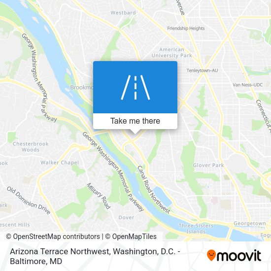 Arizona Terrace Northwest map