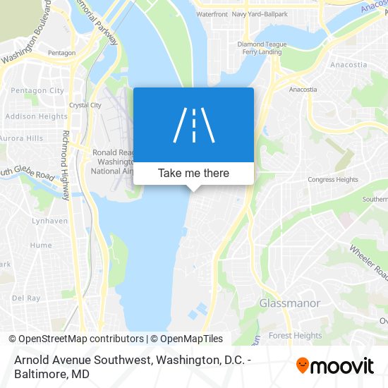 Arnold Avenue Southwest map