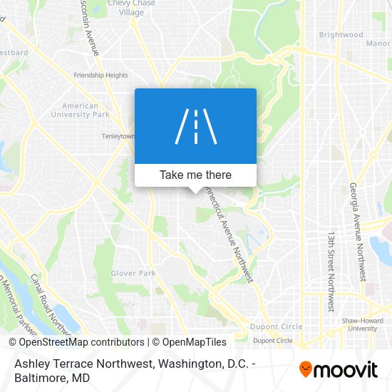 Ashley Terrace Northwest map