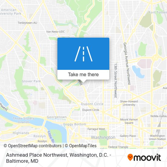 Ashmead Place Northwest map
