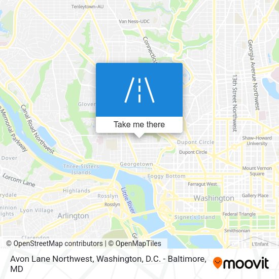 Mapa de Avon Lane Northwest