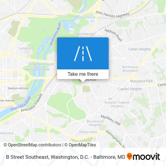 Mapa de B Street Southeast