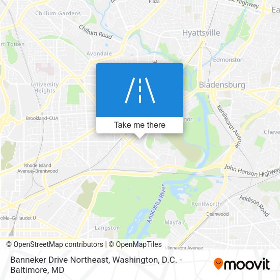 Banneker Drive Northeast map