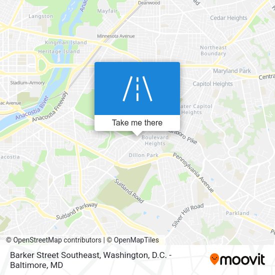 Barker Street Southeast map